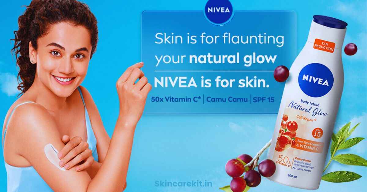 Nivea body lotion natural glow feature and benefit